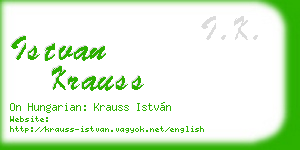 istvan krauss business card